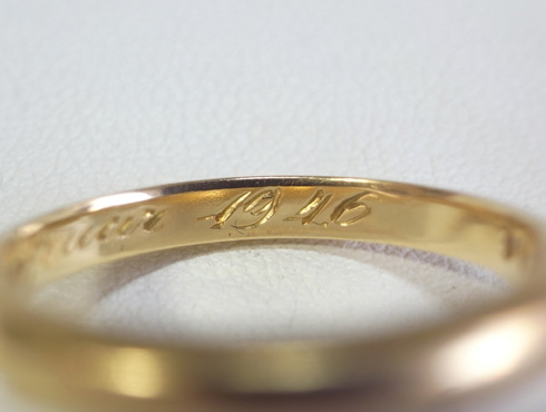 70年前の結婚指輪のサイズ直し 03