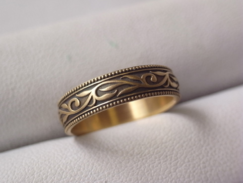 オリジナルの結婚指輪（唐草模様） 05