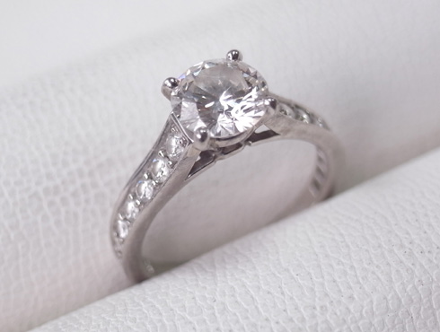 カルティエの婚約指輪のサイズ直し　ソリテール リング solitaire ring 02