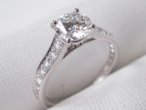 カルティエの婚約指輪のサイズ直し　ソリテール リング solitaire ring 07