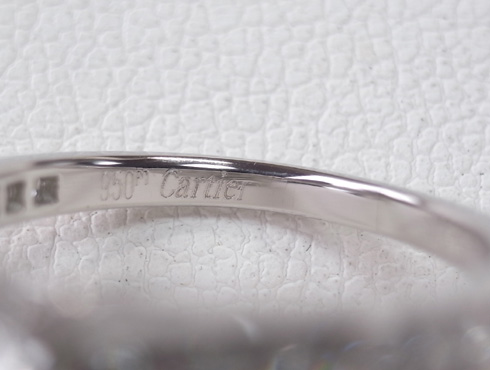 カルティエの婚約指輪のサイズ直し　ソリテール リング solitaire ring 10
