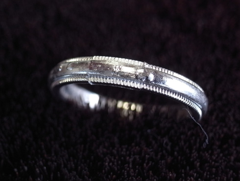 ティファニーのクラシックミルグレイン （結婚指輪）のサイズ直し 10