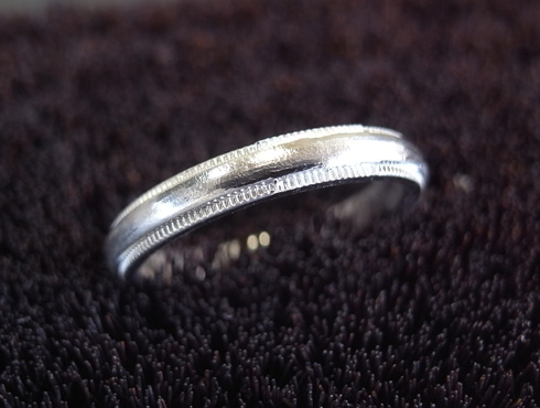 ティファニーのクラシックミルグレイン （結婚指輪）のサイズ直し 13