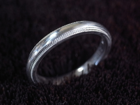 ティファニーのクラシックミルグレイン （結婚指輪）のサイズ直し 14