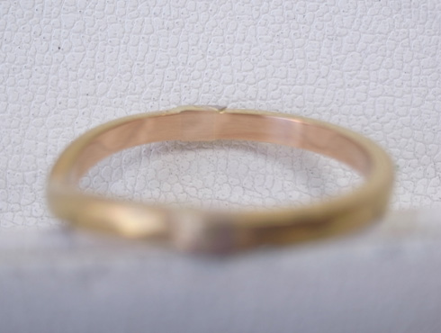 切断されたカルティエ（cartier）の結婚指輪のサイズ直しと修理　15