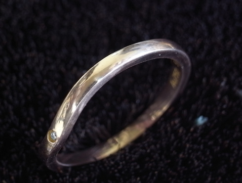 切断されたカルティエ（cartier）の結婚指輪のサイズ直しと修理　18