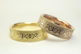 NO.176 アンティーク調の結婚指輪（ゴールド）