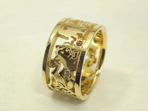 オリジナル　透かし柄の 婚約指輪