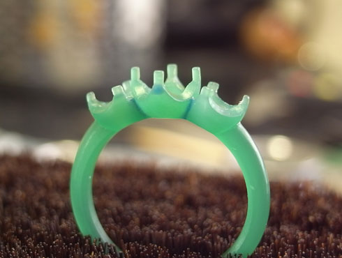 可愛い婚約指輪　お母様のエンゲージのダイヤを使用　04