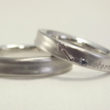 鍵の柄、メッセージが彫刻した結婚指輪