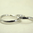 ねじれ柄のシンプルな結婚指輪