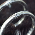 「俄」の結婚指輪、婚約指輪、サイズ直し（前）