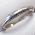 ティファニーの指輪（クラシックミルグレイン）のカットとサイズ直し修理(前)