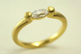 NO.07 マーキスカット　ダイヤモンドの婚約指輪