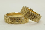 NO.134 アンティーク調の結婚指輪（ゴールド）