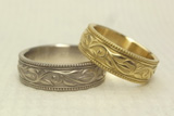 NO.193 アンティーク調の唐草模様の結婚指輪（幅の太いタイプ）