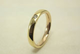 NO.95 シンプルなコンビの婚約指輪 ピンクゴールド イエローゴールド