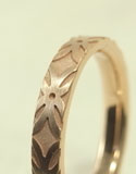 鉄線(クレマチス)柄の結婚指輪