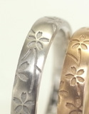 桜の結婚指輪｜リングの内側に漢字を刻印