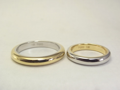 コンビで製作した こだわりのあるシンプルな結婚指輪02