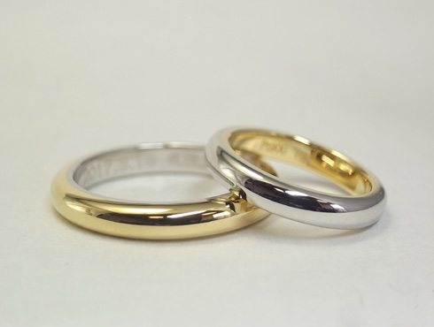 コンビで製作した こだわりのあるシンプルな結婚指輪04