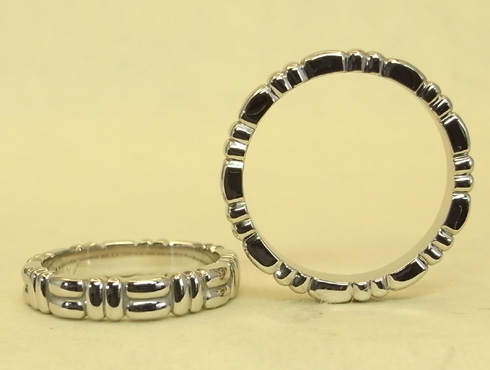 新しく結婚指輪を買い直す　チェック柄マリッジ 02