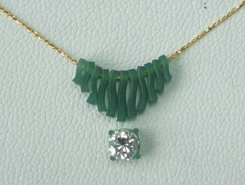 製作途中　デザインを絞り込んで再度ワックスでお客様に確認