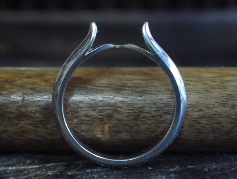 腕を研磨して綺麗にした画像　腕の反り返りの滑らかさが分かります